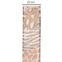 Artikel Dekoband Polyester Animal Print 25mm x 20m mit Leopardenmuster