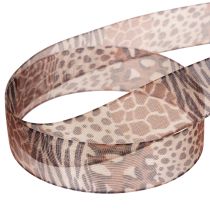 Artikel Dekoband Polyester Animal Print 25mm x 20m mit Leopardenmuster