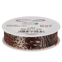 Artikel Dekoband Polyester Animal Print 25mm x 20m mit Leopardenmuster