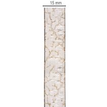 Artikel Dekoband Organzaband Schwarz Gold 15mm 20m Tischdekoration