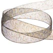 Artikel Dekoband Organzaband Schwarz Gold 15mm 20m Tischdekoration
