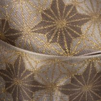 Artikel Dekoband Polyester Geschenkband Sterne 40mm x 20m Gold Braun Innenbereich