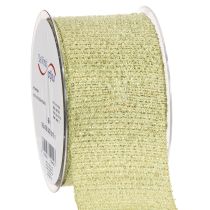 Artikel Dekoband Polyester Glittergewebe 55mm 15m Hellgrün für Geschenkverpackungen und Dekoration