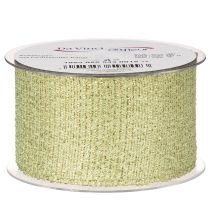 Artikel Dekoband Polyester Glittergewebe 55mm 15m Hellgrün für Geschenkverpackungen und Dekoration