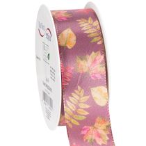 Artikel Dekoband Polyester Herbstlaub 40mm x 15m Lila Mehrfarbig Innenbereich