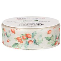 Artikel Geschenkband Polyester Herbst Hagebutten Blätter 40mm 18m