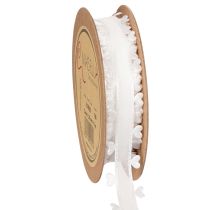 Artikel Dekoband aus Polyester 20mm 15m Weiß mit Herzmotiv