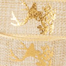 Artikel Dekoband Polyester Hirschmotiv 15mm x 15m Gold Braun Innenbereich