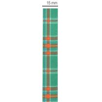 Artikel Geschenkband Polyester Karo 15mm x 20m Rot-Grün-Weiß Weihnachtsdekoration
