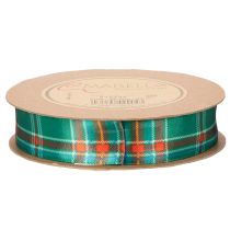 Artikel Geschenkband kariert Rot-Grün 25mm x 20m Polyester für Innenbereich
