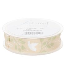 Artikel Band Konfirmation Kommunion Deko Schleifenband Taufe Beige 25mm 20m