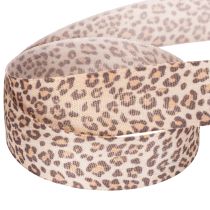 Artikel Geschenkband Polyester Leopard-Print 25mm x 18m