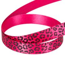 Artikel Dekoband Polyester Pink Leopardenmuster 15mm x 18m