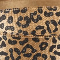 Artikel Leopardenmuster Geschenkband Braun Schwarz 15mm x 18m – Elegantes Dekoband aus Seide