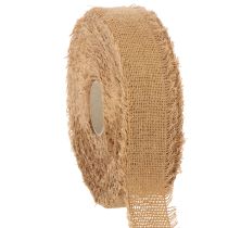 Artikel Dekoband Baumwolle mit Fransen 40 mm Braun 30 m Innenbereich