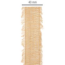 Artikel Dekoband Baumwolle mit Fransen 40 mm Braun 30 m Innenbereich
