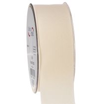 Artikel Dekoband Samtband 40mm 20m Creme Polyester Innenbereich