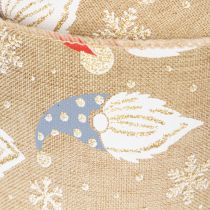 Artikel Dekoband Jute-Optik Weihnachtswichtel 60mm x 10m Braun Bunt Innenbereich