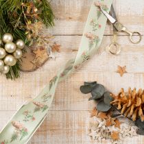 Artikel Dekoband Polyester Reh-Motiv Wald Blumen 40mm 15m Innenbereich