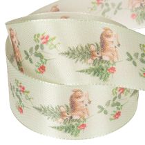Artikel Dekoband Polyester Reh-Motiv Wald Blumen 40mm 15m Innenbereich