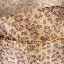 Artikel Geschenkband mit Leopard-Muster 25mm x 20m Braun-Gold Kunstseide Innenbereich