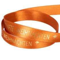 Artikel Geschenkband Stoff 15mm x 18m Orange Weihnachten