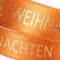 Artikel Geschenkband Stoff 15mm x 18m Orange Weihnachten