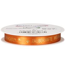 Artikel Geschenkband Stoff 15mm x 18m Orange Weihnachten
