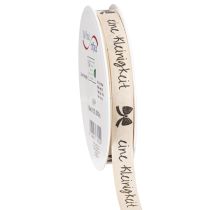 Artikel Polyester Geschenkband 15mm x 18m Beige „Eine Kleinigkeit“
