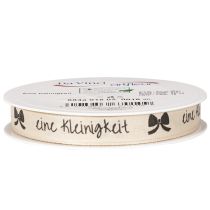 Artikel Polyester Geschenkband 15mm x 18m Beige „Eine Kleinigkeit“