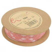 Artikel Spitzenband Altrosa, Schmuckband, Vintage-Deko, Dekoband, Hochzeitsdeko B25mm L15m