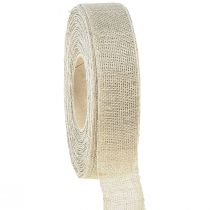 Artikel Dekoband Natur Beige Leinenband 25mm 20m