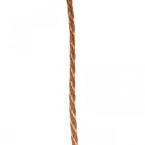 Kordel, Dekoband, Schmuckkordel Kupferfarben-Naturfarben L20m Ø4cm