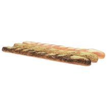 Artikel Baguette Deko-Attrappen für Bäckerei-Schaufenster, Unverwüstliche Brot-Imitate, Sortiment 45cm 3St