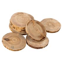 Artikel Holzscheiben rund Natur ca. 6 cm 300 g für Dekoration und Basteln