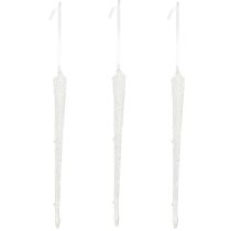 Artikel Glas Eiszapfen Weihnachtsbaumschmuck 19cm Set für festliche Deko