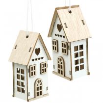 Artikel Baumschmuck Weihnachten, Holzhäuschen Deko H7,5cm 6 St