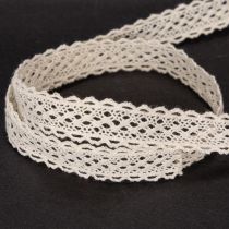 Artikel Spitzenband Baumwolle Creme 15mm x 10m für Dekoration und Handarbeit