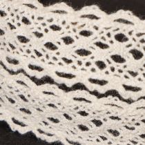 Artikel Spitzenband Baumwolle Creme 15mm x 10m für Dekoration und Handarbeit