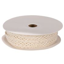 Artikel Spitzenband Baumwolle Creme 15mm x 10m für Dekoration und Handarbeit