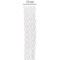Artikel Spitzenband Baumwolle Weiß 15mm x 10m