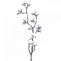 Artikel Künstlicher Baumwollzweig Baumwollblüten Beschneit 79cm