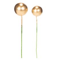 Artikel Goldene Kunststoffkugeln am Draht 2 cm für Dekorationen 48 Stück