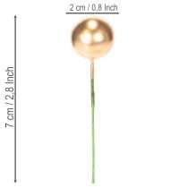 Artikel Goldene Kunststoffkugeln am Draht 2 cm für Dekorationen 48 Stück