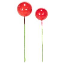 Artikel Künstliche rote Beeren mit Draht 2cm Ø – 48 Stück für Innenbereich