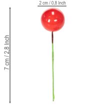 Artikel Künstliche rote Beeren mit Draht 2cm Ø – 48 Stück für Innenbereich