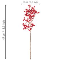 Artikel Künstlicher Ilexzweig 47cm Rot-Grün 3er Pack für Innenbereich