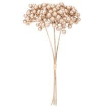 Artikel Künstlicher Beerenzweig Kunststoff Champagner 28cm 3er-Set Innenbereich