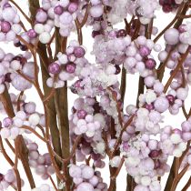 Artikel Künstlicher Beerenzweig Lila Weiß Frostoptik für winterliche Deko L60cm 2er-Set