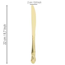 Artikel 16-teiliges Besteck-Set aus Edelstahl, goldfarben, im Karton verpackt